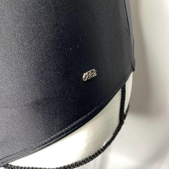 Elegant Black Halter One-Piece Swimsuit - Picture 4 of 12